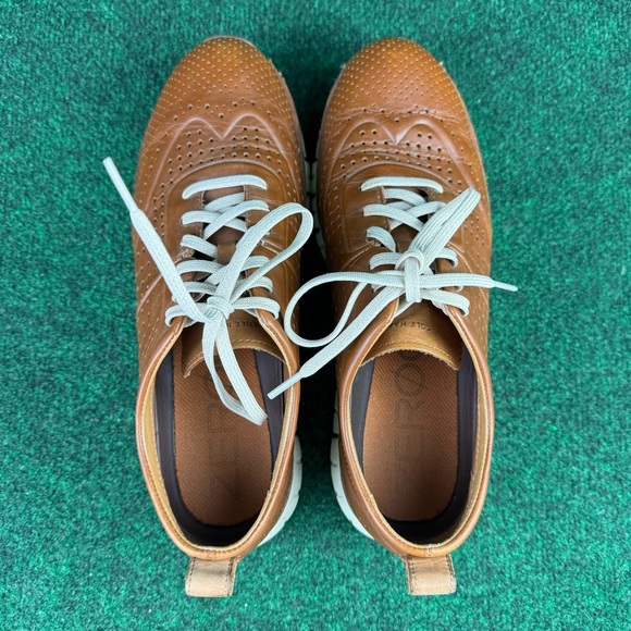 Cole Haan Zerogrand Mens Sz 10 M Brown Leather Perforated Sneakers Shoes C23711 - Picture 6 of 10